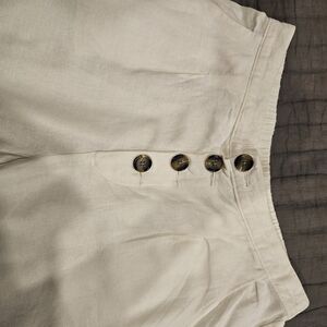 Elegant Cream Button-Front Trousers